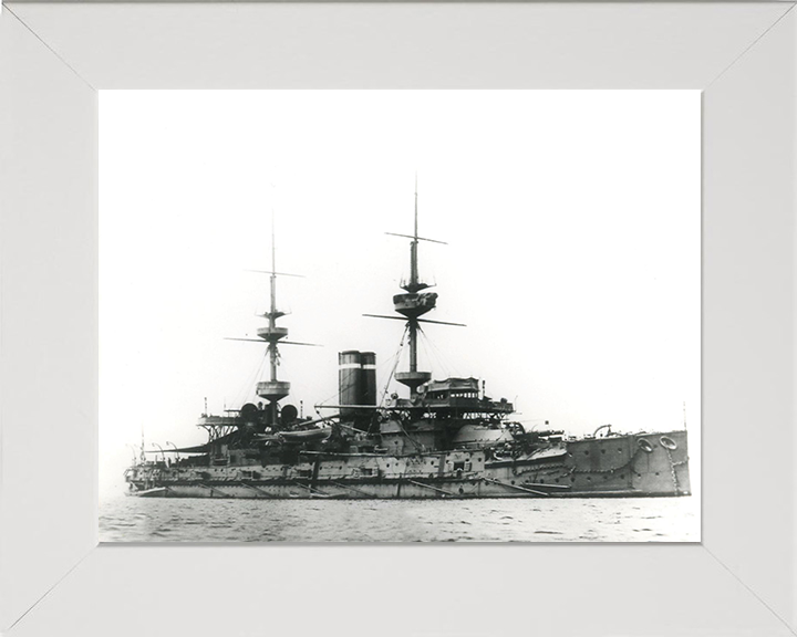 HMS Hannibal (1896) Royal Navy Majestic class pre dreadnought battleship Photo Print or Framed Print - Hampshire Prints