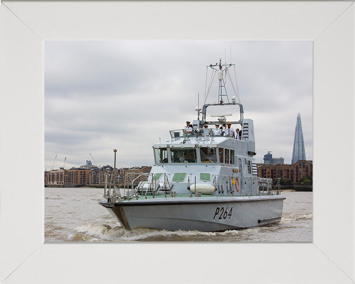 HMS Archer (P264) Photo Print - On The Thames 2016 - Royal Navy Archer Class P2000 Patrol Vessel Posters, Prints, & Visual Artwork Hampshire Prints 10 x 8 White Frame No