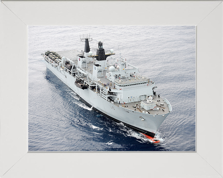 HMS Bulwark (L15) Royal Navy Albion Class Amphibious Ship At Sea 2012 Photo Print Wall Art Decor Posters, Prints, & Visual Artwork Hampshire Prints 10 x 8 White Frame No
