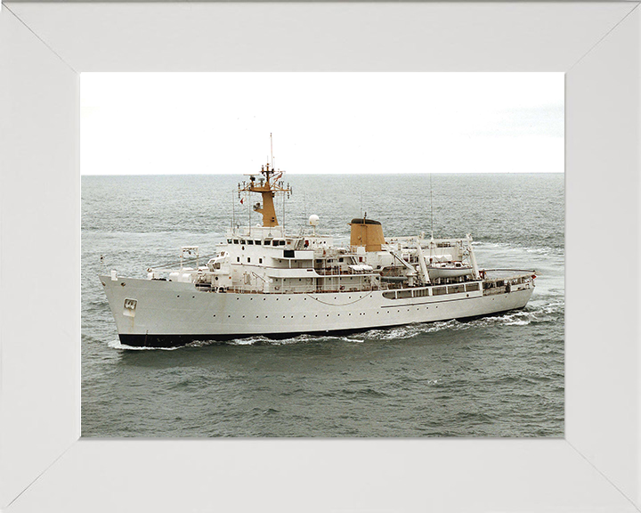 HMS Herald (H138) Photo Print - At Sea - Royal Navy Hecla Class Survey Vessel