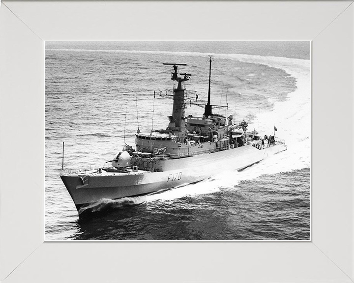HMS Antelope (F170) Royal Navy Type 21 Frigate During Trials 1974 Photo Print Wall Art Decor Posters, Prints, & Visual Artwork Hampshire Prints 10 x 8 White Frame No