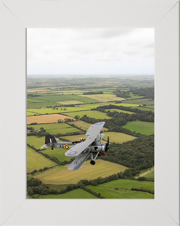 Swordfish Mk1 Plane in flight Photo Print - Royal Navy Aircraft Hampshire Prints 10 x 8 White Frame No
