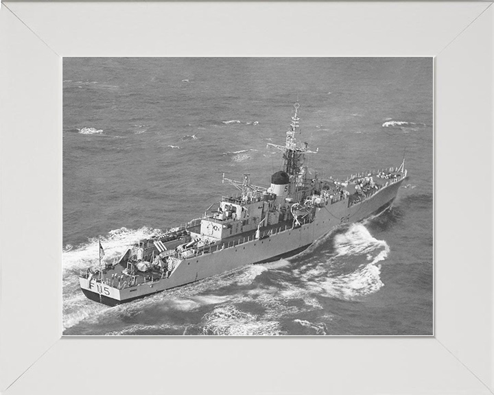 HMS Berwick (F115) Royal Navy Rothesay Class Frigate Underway Photo Print Wall Art Decor Posters, Prints, & Visual Artwork Hampshire Prints 10 x 8 White Frame No
