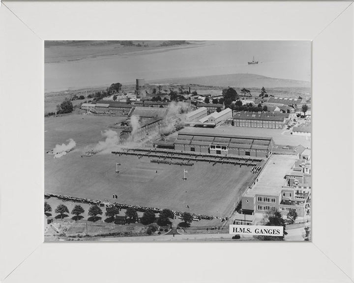 HMS Ganges Royal Navy basic training establishment Aerial Photo Print or Framed Photo Print - Hampshire Prints