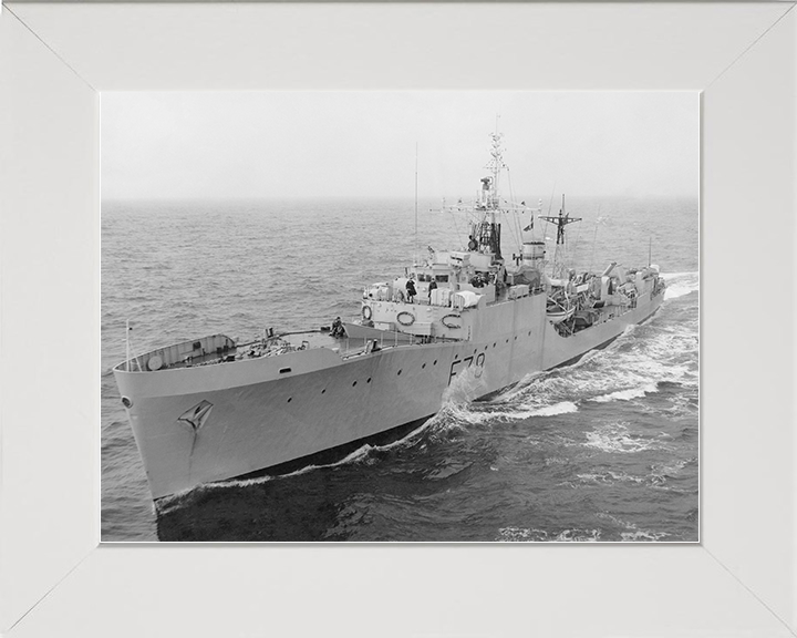 HMS Blackwood (F78) Royal Navy Blackwood Class Frigate Underway Photo Print Wall Art Decor Posters, Prints, & Visual Artwork Hampshire Prints 10 x 8 White Frame No