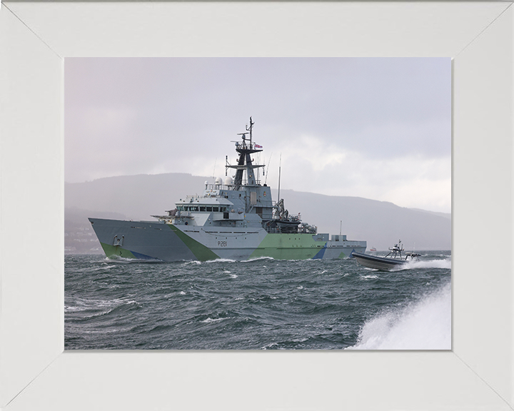 HMS Tyne (P281) Photo Print - With USV Oct 2025 - Royal Navy River Class Patrol Vessel