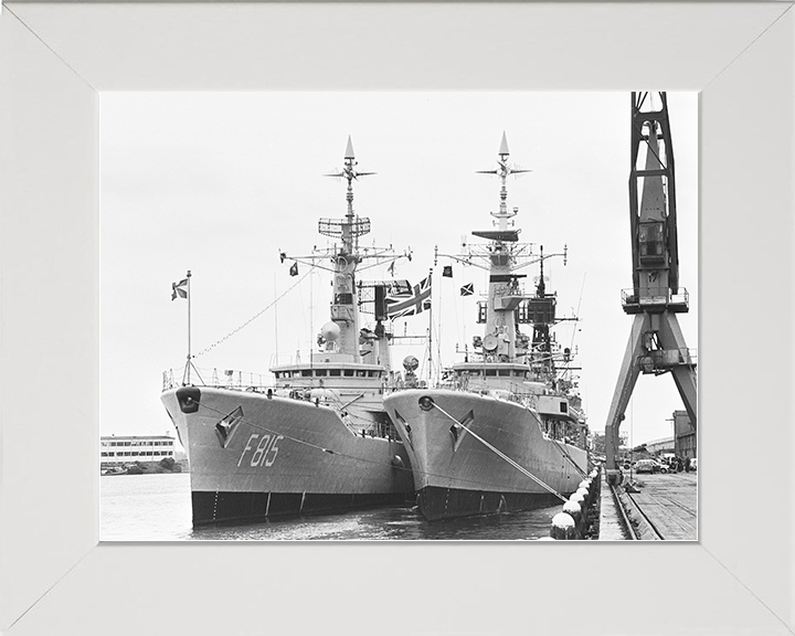 HMS Ariadne (F72) Royal Navy Leander Class Frigate Amsterdam 1979 Photo Print Wall Art Decor Posters, Prints, & Visual Artwork Hampshire Prints 10 x 8 White Frame No