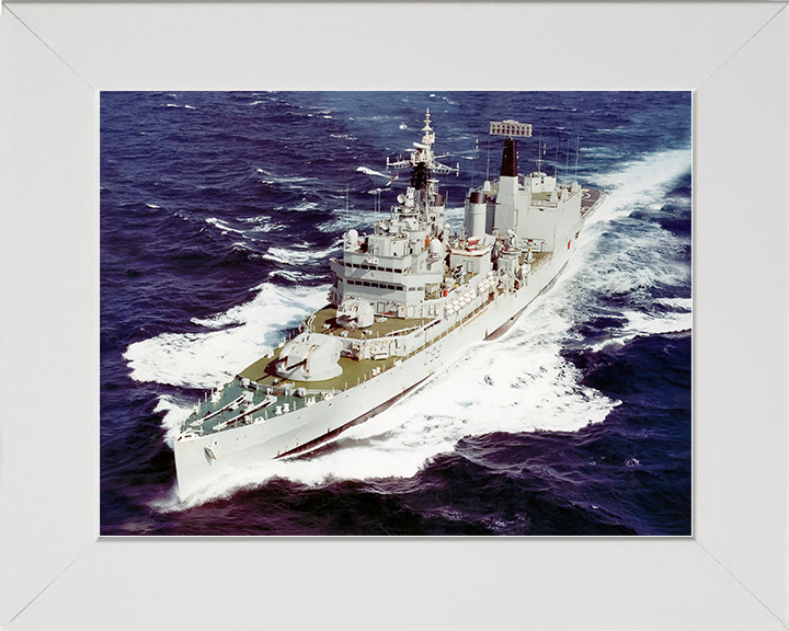 HMS Blake (C99) Royal Navy Tiger Class Light Cruiser Underway Photo Print Wall Art Decor Posters, Prints, & Visual Artwork Hampshire Prints 10 x 8 White Frame No