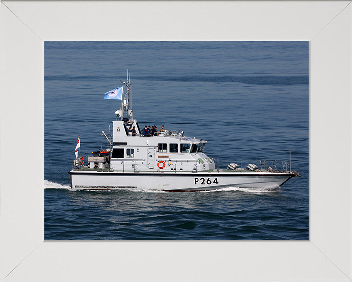HMS Archer (P264) Photo Print - at sea 2018 - Royal Navy Archer Class P2000 Patrol Vessel Posters, Prints, & Visual Artwork Hampshire Prints 10 x 8 White Frame No