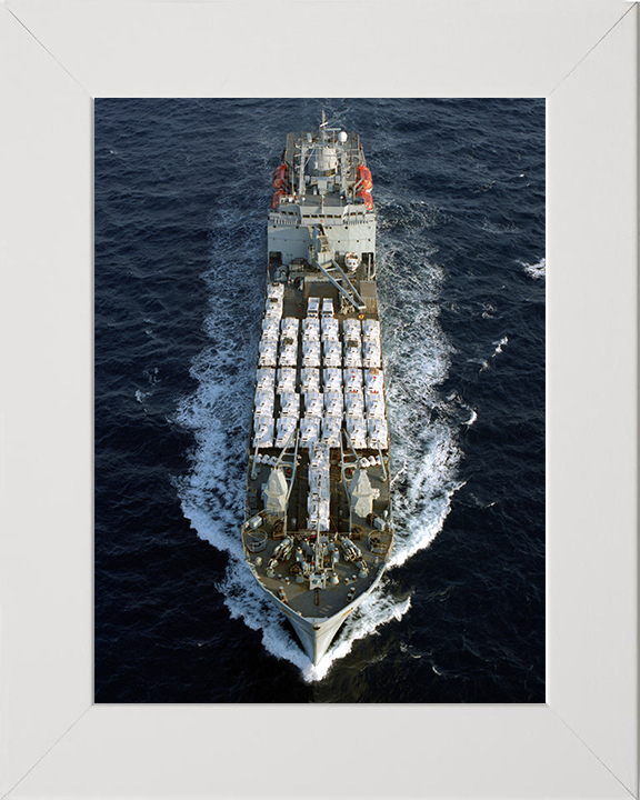 RFA Sir Tristram (L3505) Photo Print - Bow View - Royal Fleet Auxiliary Round Table Class Ship Posters, Prints, & Visual Artwork Hampshire Prints 10 x 8 White Frame No