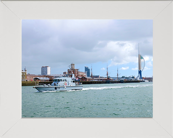 HMS Blazer (P279) Photo Print - Portsmouth Return 2019 - Royal Navy Archer Class P2000 Patrol Vessel Posters, Prints, & Visual Artwork Hampshire Prints 10 x 8 White Frame No