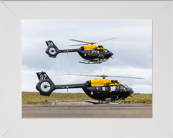 RAF Jupiter Helicopters at RAF Valley Photo Print - Royal Air Force Aircraft Posters, Prints, & Visual Artwork Hampshire Prints 10 x 8 White Frame No