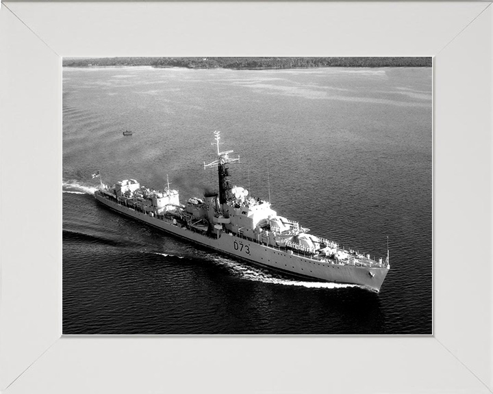 HMS Cavalier (D73) Royal Navy C Class Destroyer At Sea Photo Print Wall Art Decor Posters, Prints, & Visual Artwork Hampshire Prints 10 x 8 White Frame No