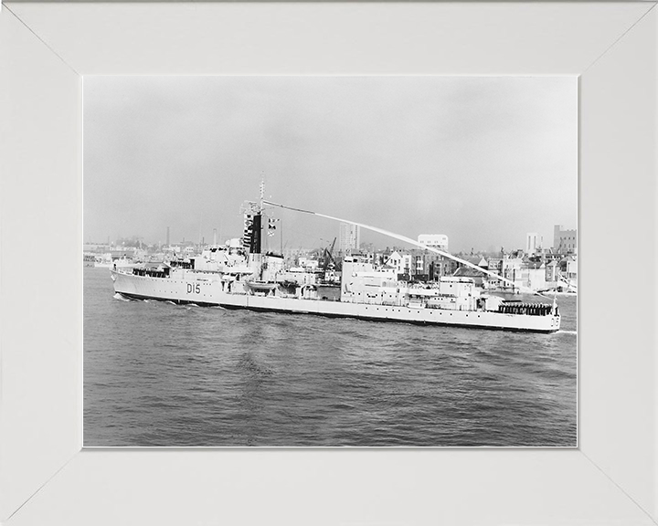HMS Cavendish (D15) Royal Navy C Class Destroyer Paying Off Photo Print Wall Art Decor Posters, Prints, & Visual Artwork Hampshire Prints 10 x 8 White Frame No