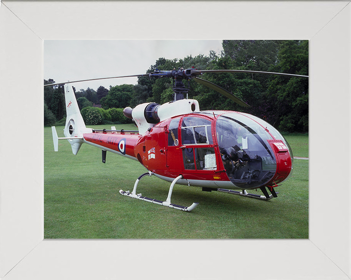 Gazelle Helicopter on the Ground Photo Print - Royal Navy Aircraft Posters, Prints, & Visual Artwork Hampshire Prints 10 x 8 White Frame No