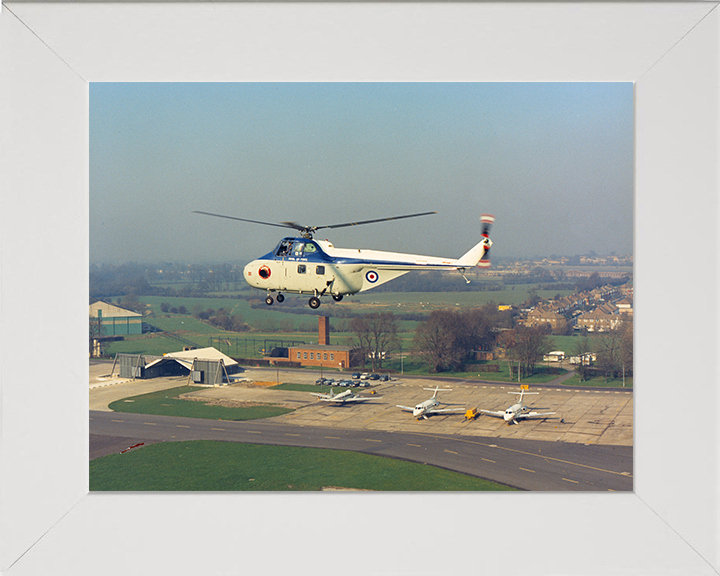 Royal Air Force Whirlwind Helicopter Photo Print - Royal Air Force Aircraft Hampshire Prints 10 x 8 White Frame No