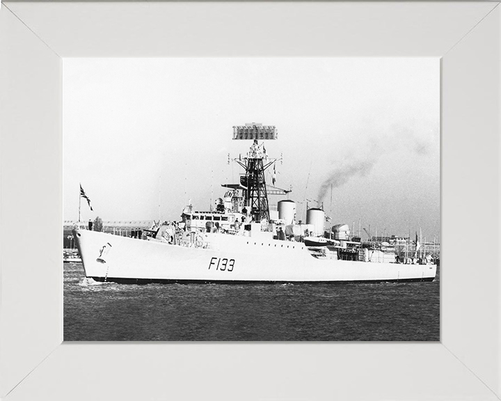 HMS Tartar (F133) Photo Print - Leaving Portsmouth 1984 - Royal Navy Tribal Class Frigate