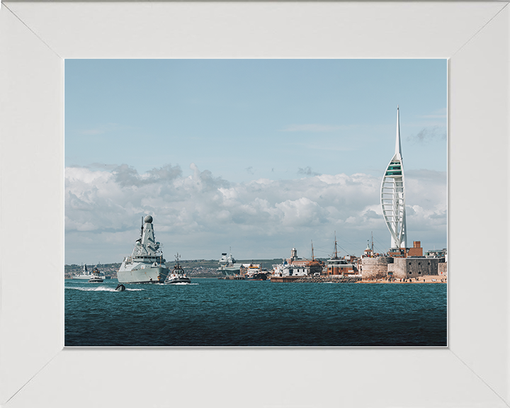 HMS Dauntless D33 Type 45 Destroyer 22 April 2025 Leaving Portsmouth