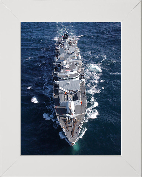 HMS Argyll (F231) Photo Print - From Above 2004 - Royal Navy Type 23 Frigate Posters, Prints, & Visual Artwork Hampshire Prints 10 x 8 White Frame No