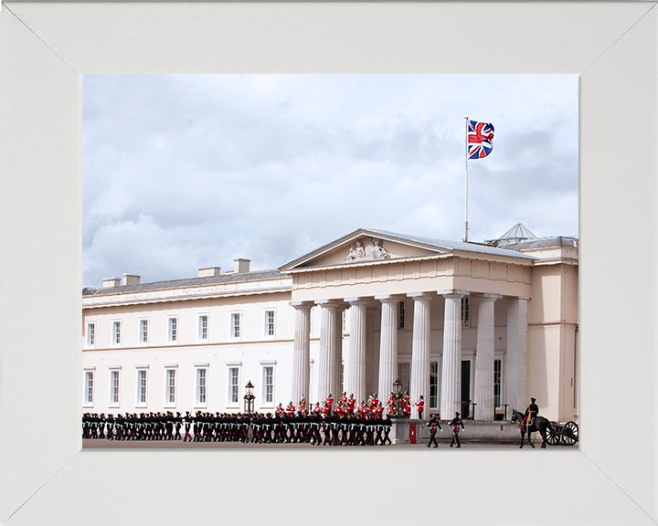 Officer Cadets march Past RMAS Sandhurst Photo Print - British Army Hampshire Prints 10 x 8 White Frame No