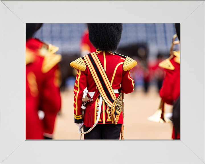 Household Division Drum Major Photo Print - British Army Hampshire Prints 10 x 8 White Frame No