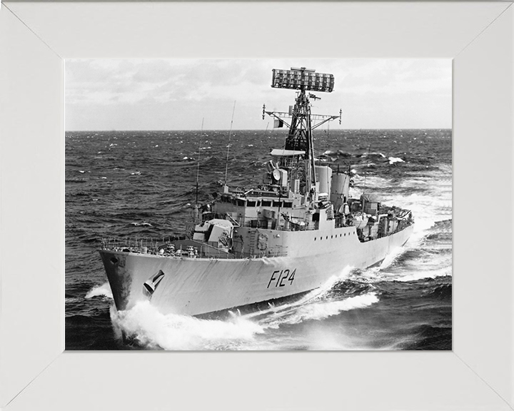 HMS Zulu (F124) Photo Print - At Sea Sept 1965 - Royal Navy Tribal Class Frigate Posters, Prints, & Visual Artwork Hampshire Prints 10 x 8 White Frame No