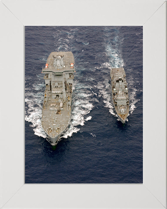 RFA Wave Ruler (A390) Photo Print - During a RAS Aug 2006 - Royal Fleet Auxiliary Wave Class Fleet Tanker Posters, Prints, & Visual Artwork Hampshire Prints 10 x 8 White Frame No