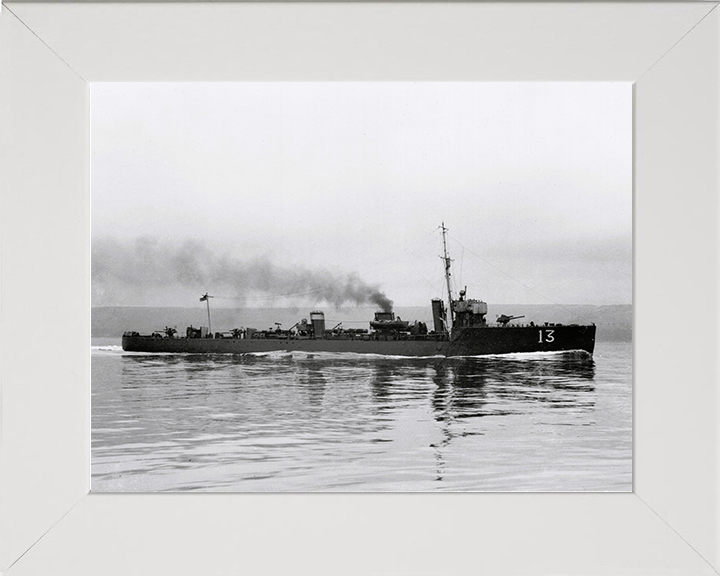 HMS Midge (H13) Photo Print - At Sea 1915 - Royal Navy Acasta Class Destroyer Posters, Prints, & Visual Artwork Hampshire Prints 10 x 8 White Frame No