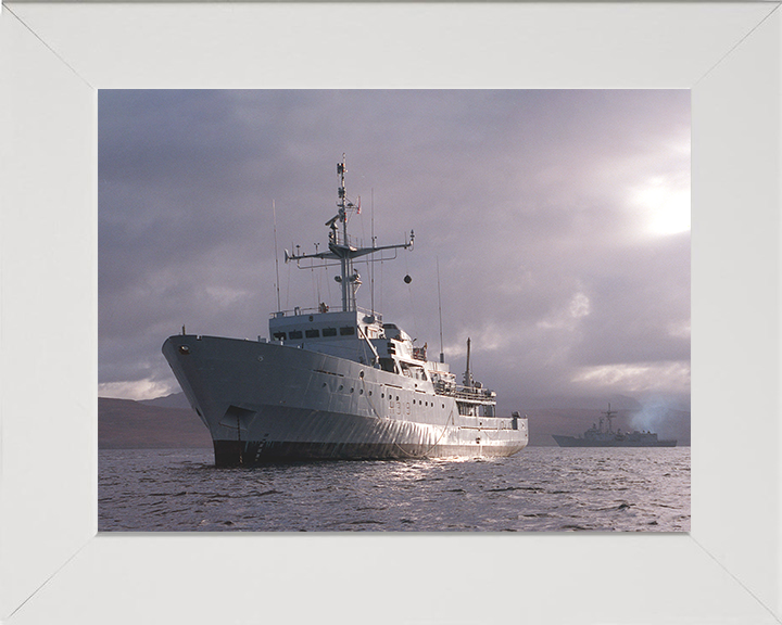 HMS Beagle (H319) Photo Print - With USS Stark - Royal Navy Bulldog Class Survey Vessel