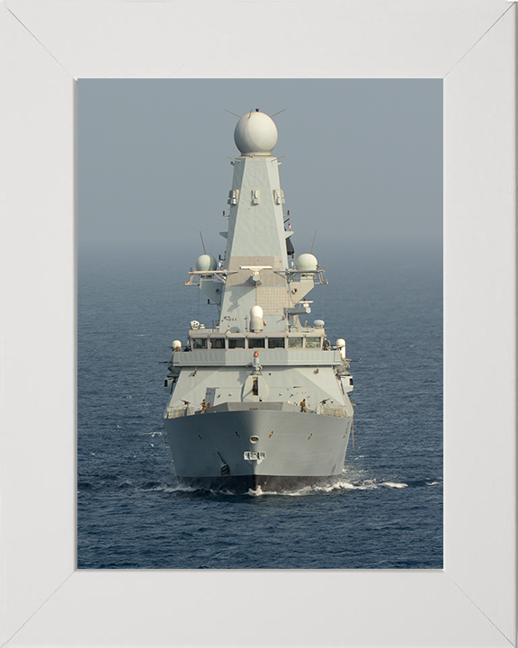 HMS Diamond (D34) Photo Print - Bow View 2012 - Royal Navy Type 45 Destroyer Posters, Prints, & Visual Artwork Hampshire Prints 10 x 8 White Frame No