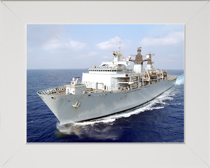 HMS Bulwark (L15) Royal Navy Albion Class Amphibious Ship Operation Highbrow 2006 Photo Print Wall Art Decor Posters, Prints, & Visual Artwork Hampshire Prints 10 x 8 White Frame No