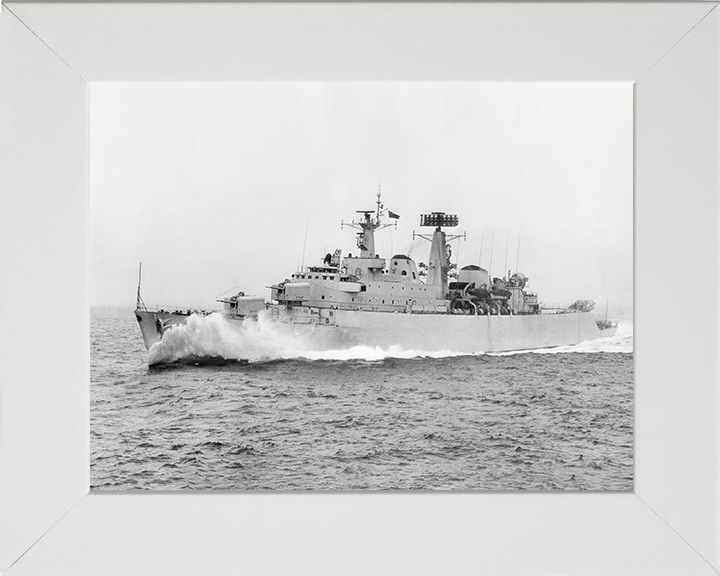 HMS Devonshire (D02) Photo Print - During Trials 1962 - Royal Navy County Class Destroyer Posters, Prints, & Visual Artwork Hampshire Prints 10 x 8 White Frame No
