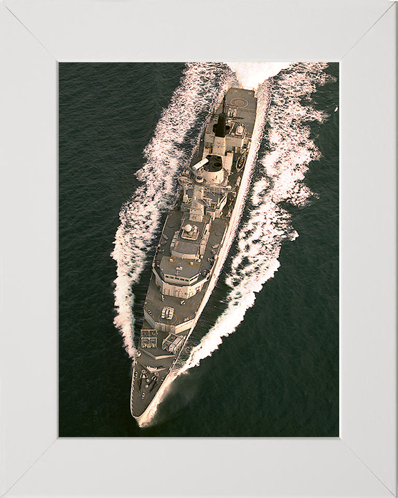 HMS Broadsword (F88) Photo Print - From Above - Royal Navy Type 22 Frigate