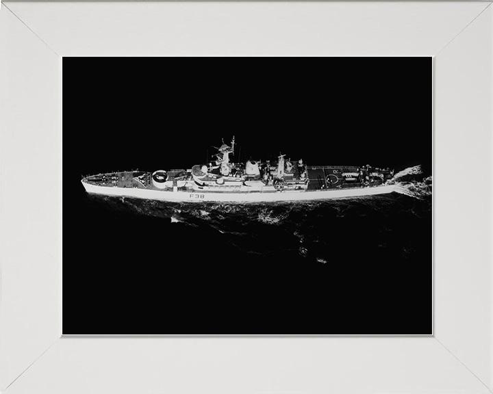 HMS Arethusa (F38) Royal Navy Leander Class Frigate From Above Photo Print Wall Art Decor Posters, Prints, & Visual Artwork Hampshire Prints 10 x 8 White Frame No