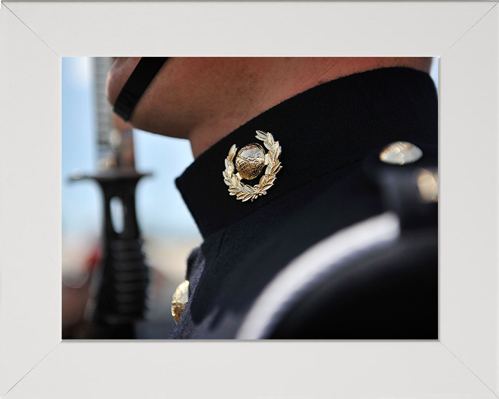 Royal Marine Commando number one uniform closeup Photo Print - Kings Squad Hampshire Prints 10 x 8 White Frame No