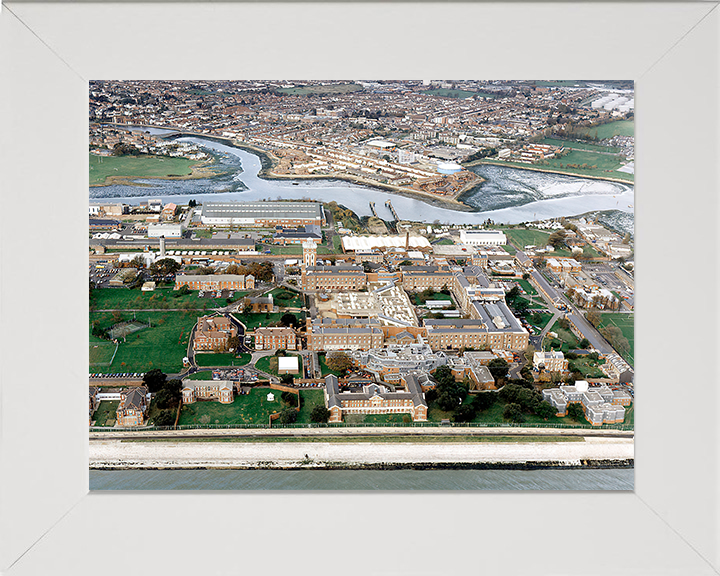 Royal Hospital Haslar Photo Print - Gosport - Royal Navy Shore Establishment Hampshire Prints 10 x 8 White Frame No