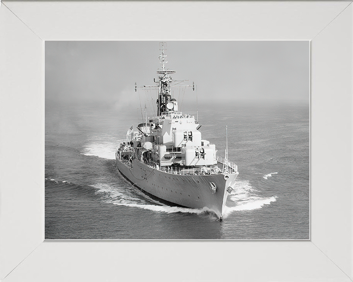 HMS Dainty (D108) Royal Navy Daring Class Destroyer Starboard Bow View Photo Print Wall Art Decor Posters, Prints, & Visual Artwork Hampshire Prints 10 x 8 White Frame No