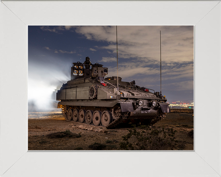 British Army Stormer combat vehicle With Starstreak Photo Print Wall Art Military Poster Posters, Prints, & Visual Artwork Hampshire Prints 10 x 8 White Frame No