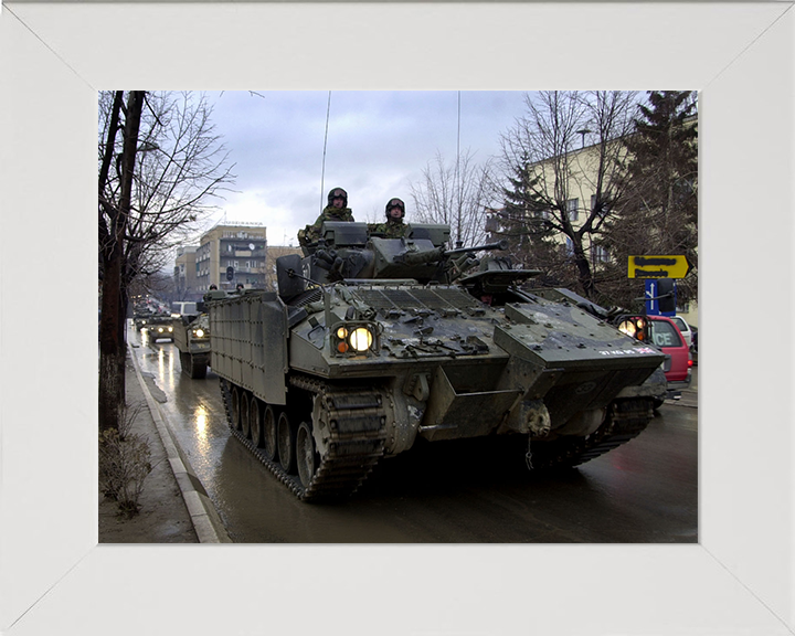Warrior armoured personnel Gnjilane Kosovo carrier Photo Print - British Army Vehicle