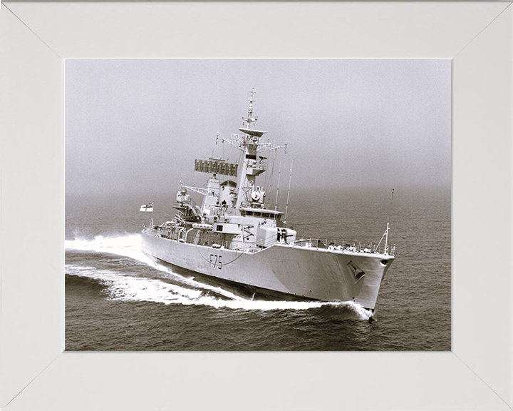 HMS Charybdis (F75) Photo Print - Underway 1976 - Royal Navy Leander Class Frigate