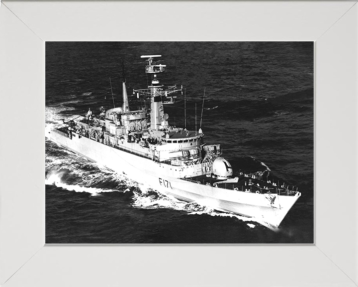HMS Active (F171) Royal Navy Type 21 Frigate Photo Print Starboard Bow View Warship Wall Art Posters, Prints, & Visual Artwork Hampshire Prints 10 x 8 White Frame No