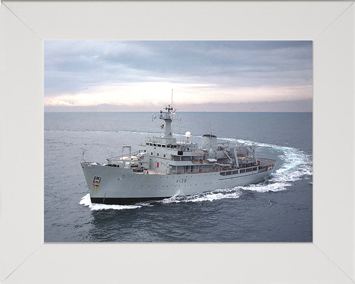 HMS Herald (H138) Photo Print - At Sea 1996 - Royal Navy Hecla Class Survey Vessel