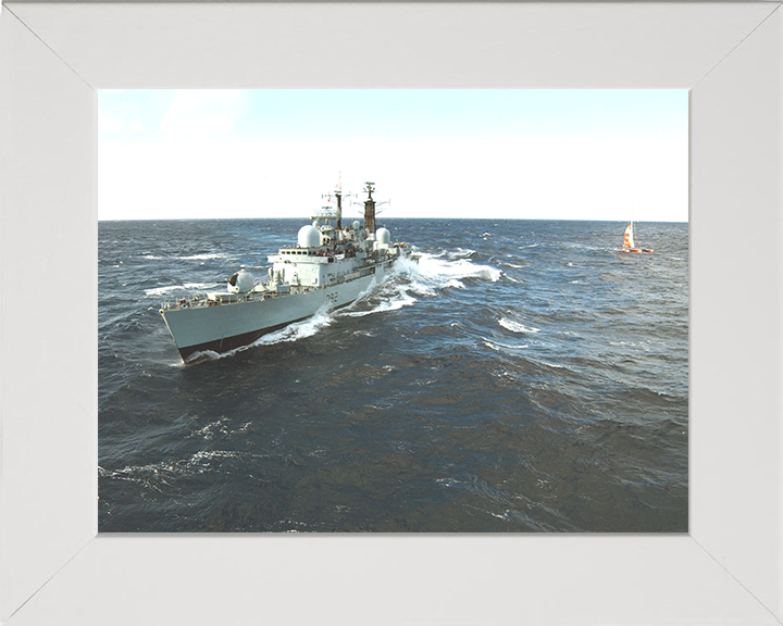 HMS Liverpool (D92) Photo Print - Atlantic Ocean 2005 - Royal Navy Type 42 Destroyer Posters, Prints, & Visual Artwork Hampshire Prints 10 x 8 White Frame No