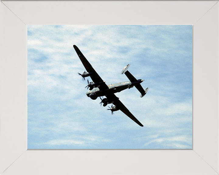 RAF Shackleton aircraft in flight Photo Print - Royal Air Force Aircraft Hampshire Prints 10 x 8 White Frame No
