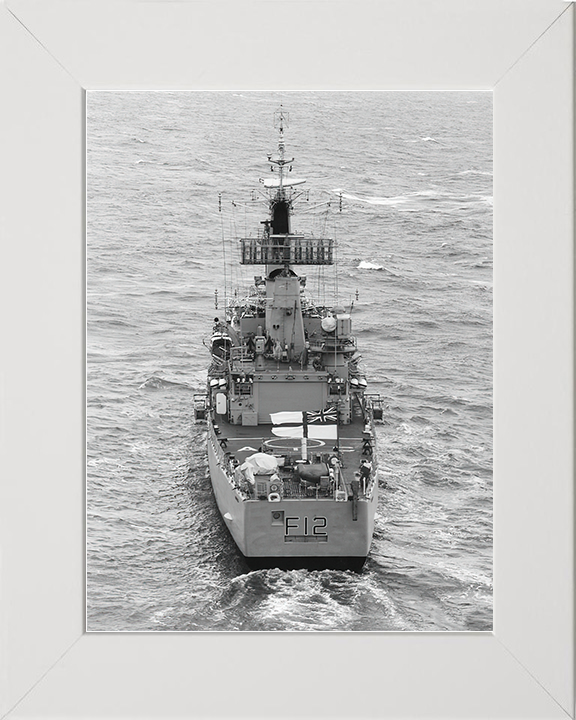 HMS Achilles (F12) Royal Navy Leander Class Frigate Photo Print Stern View Warship Wall Art Posters, Prints, & Visual Artwork Hampshire Prints 10 x 8 White Frame No