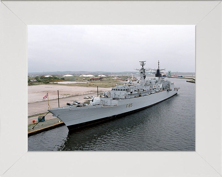 HMS Cumberland (F85) Photo Print - Barrow in Furness 2002 - Royal Navy Type 22 Frigate Posters, Prints, & Visual Artwork Hampshire Prints 10 x 8 White Frame No