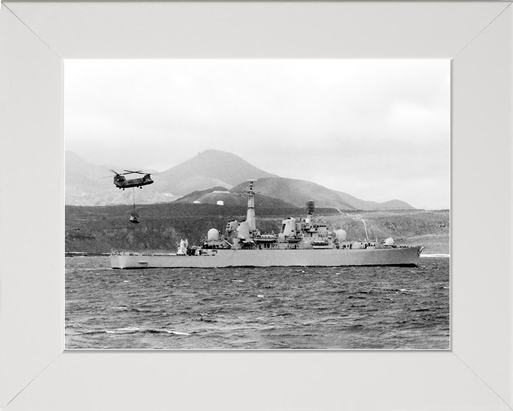 HMS Bristol (D23) Royal Navy Type 82 Destroyer Falklands Photo Print Wall Art Decor Posters, Prints, & Visual Artwork Hampshire Prints 10 x 8 White Frame No