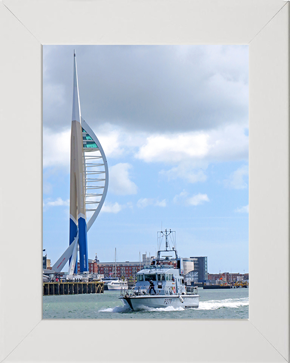 HMS Blazer (P279) Photo Print - Portsmouth 2019 - Royal Navy Archer Class P2000 Patrol Vessel Posters, Prints, & Visual Artwork Hampshire Prints 10 x 8 White Frame No