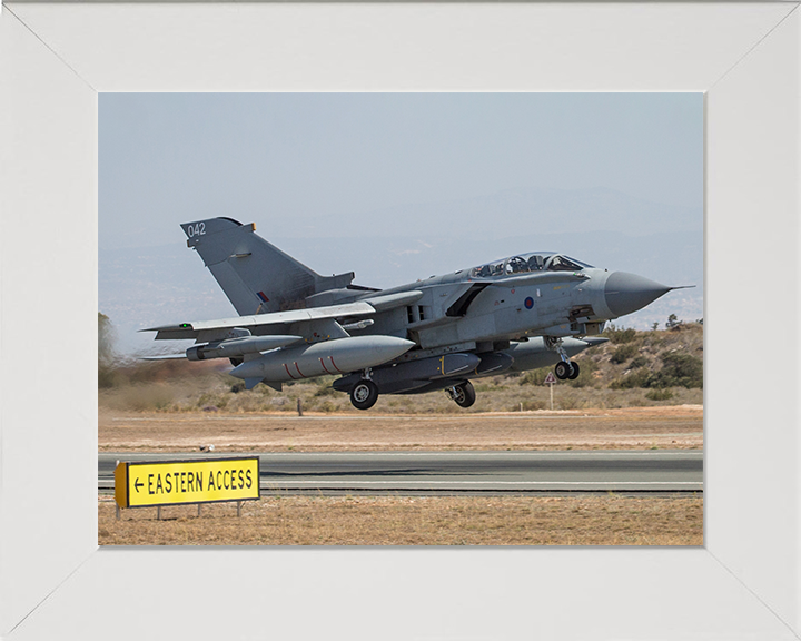 RAF Tornado GR4 903 Expeditionary Air Wing Photo Print - Royal Air Force Aircraft Hampshire Prints 10 x 8 White Frame No