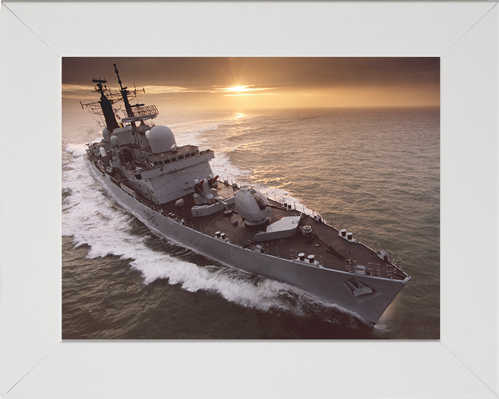 HMS Southampton (D90) Photo Print - At Sunset 2007 - Royal Navy Type 42 Destroyer